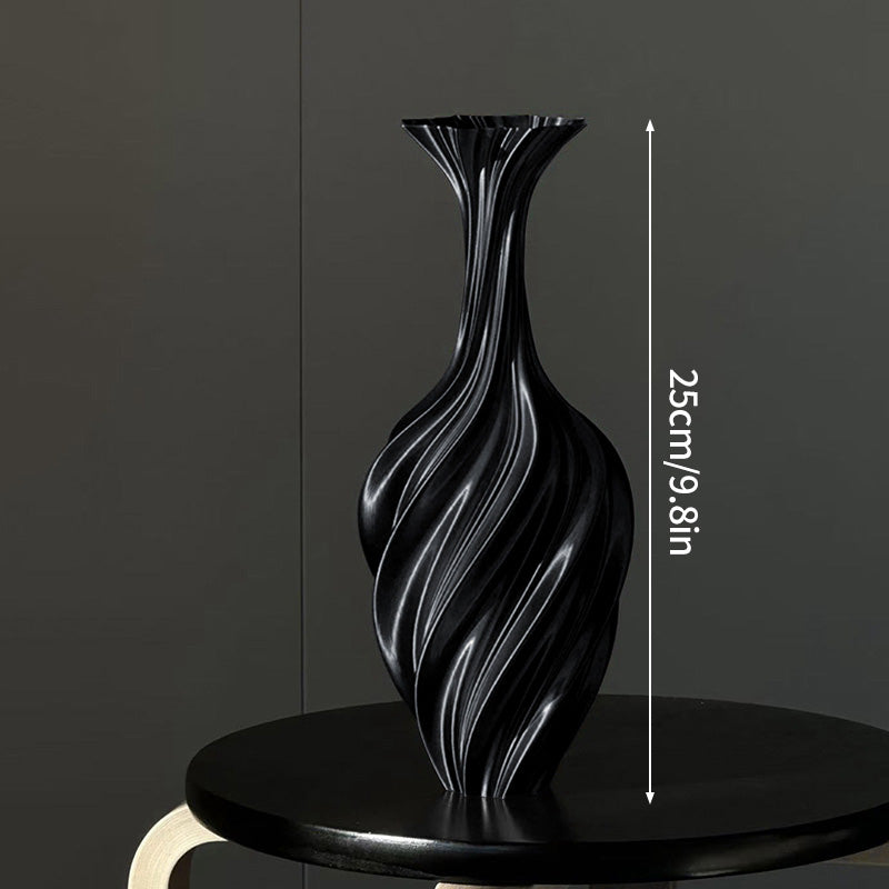 Modern Plastic Flower Vase, White Black Aesthetic, Room Decoration, Floral Arrangement Bottle