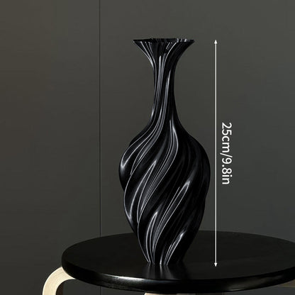 Modern Plastic Flower Vase, White Black Aesthetic, Room Decoration, Floral Arrangement Bottle