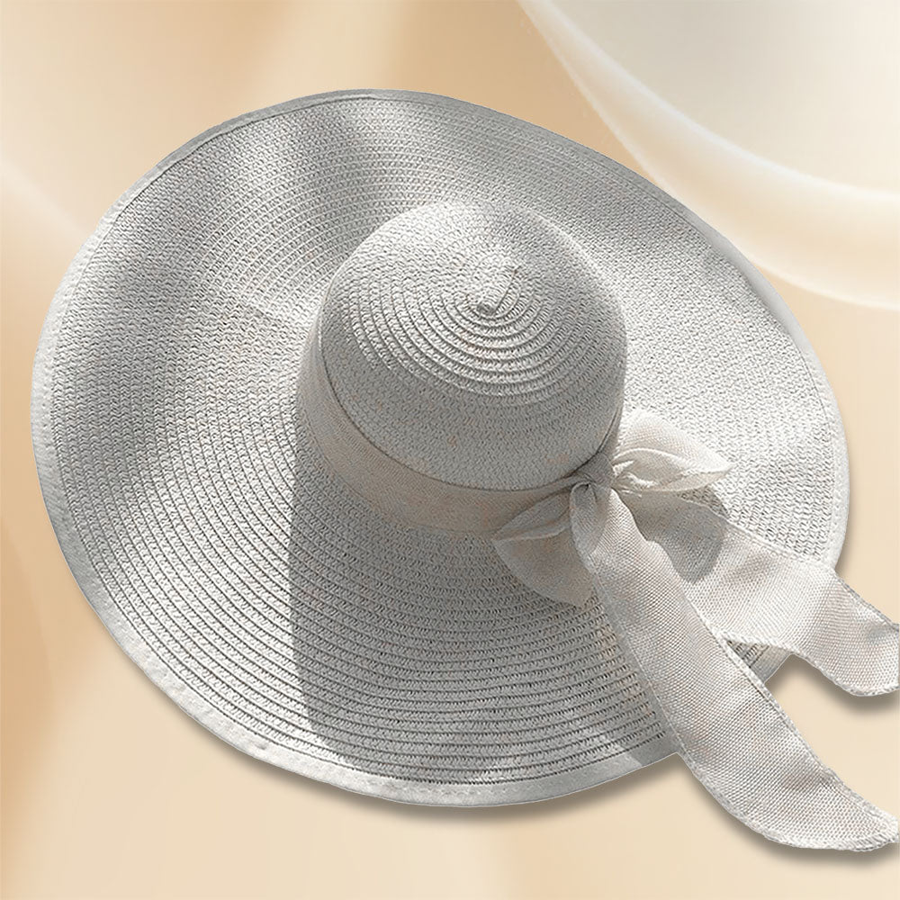 Brim Straw Hat Women's Summer Sun, Oversize Big Brim Hat, 1pc Women's Oversize, Seaside Bow Beach Hat, Suitable For Sun.