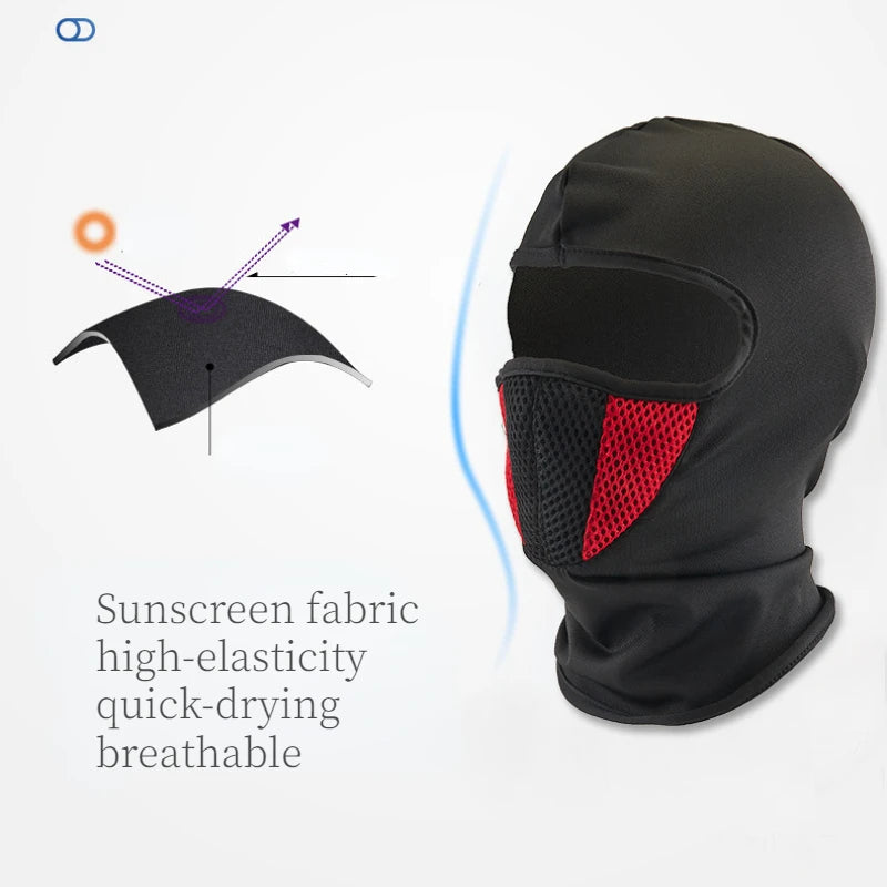Motorcycle Balaclava Breathable, Full Face Mask Cycling, Windproof Headgear, Outdoor Sports Men CS Mask, Head Cover Hat.