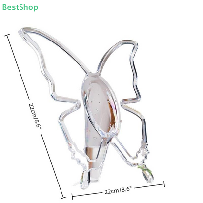 Transparent Acrylic Photo Frame, Butterfly Vase, Niche Hydroponic Flower Arrangement Decoration