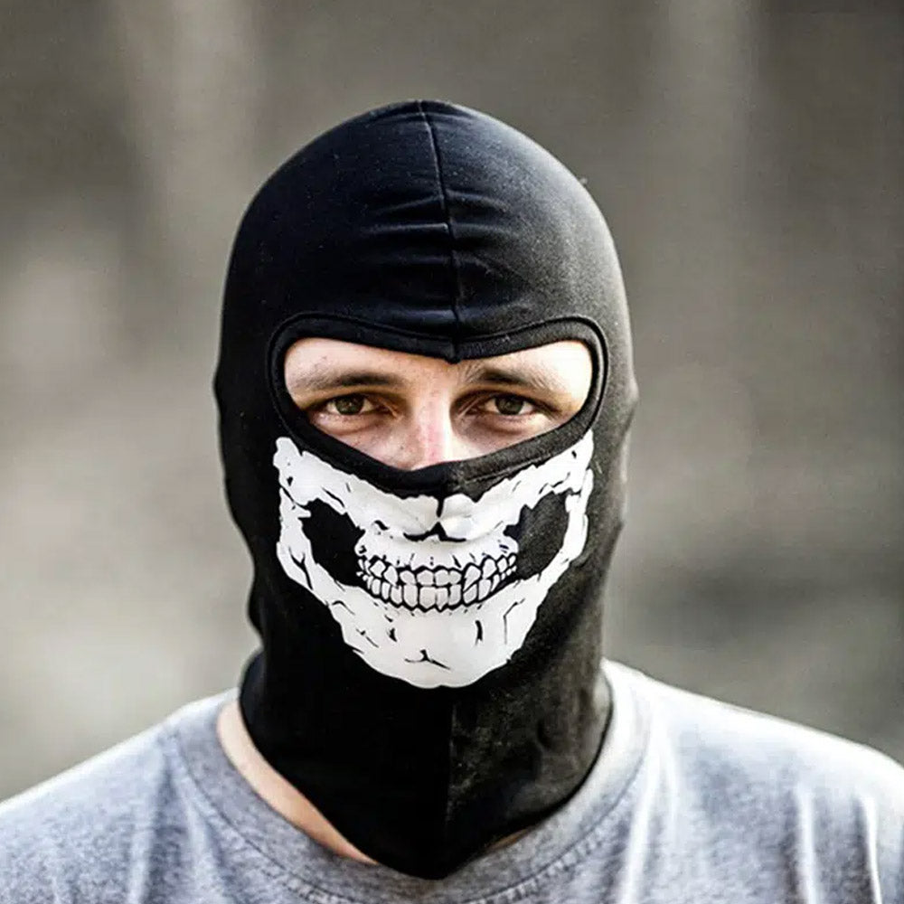 Halloween Skull Print Balaclava Cosplay Costume Ghost Full Face Bike Face Mask Outdoor Motorcycle R 2