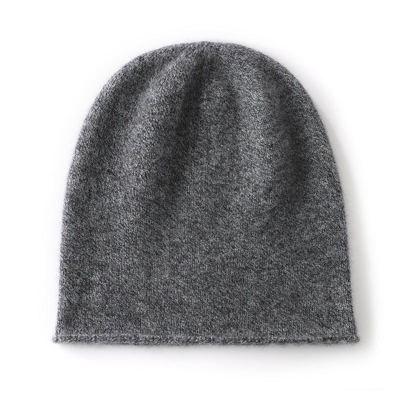 Cashmere Knitted Beanie Hat Winter Unisex Outdoor Casual Cap Solid Color Keep Warm Hedging Hat For  1