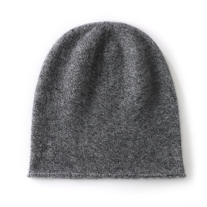 Cashmere Knitted Beanie Hat Winter Unisex Outdoor Casual Cap Solid Color Keep Warm Hedging Hat For  7
