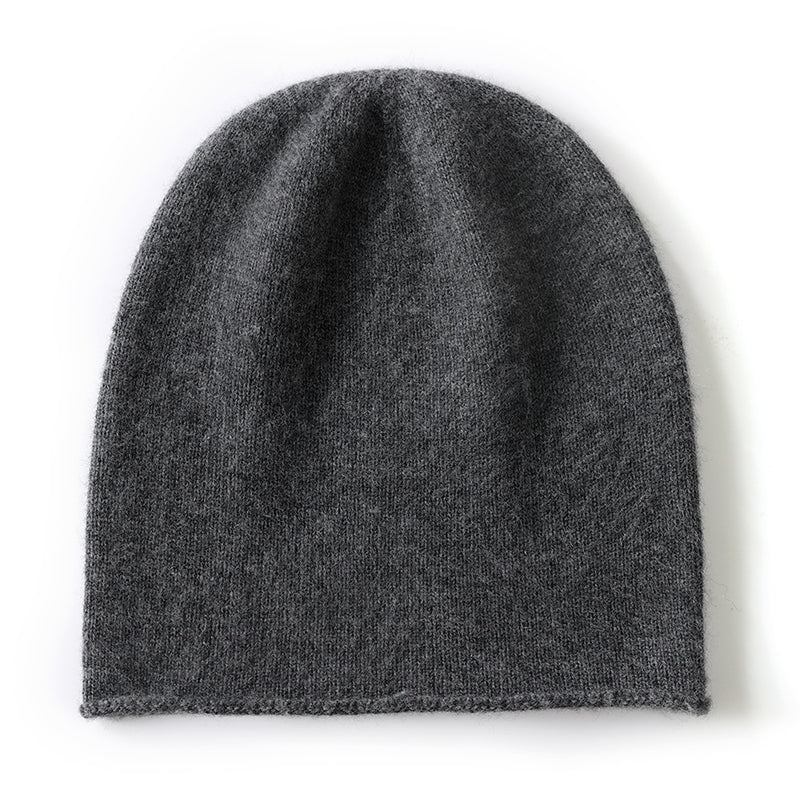 Cashmere Knitted Beanie Hat Winter Unisex Outdoor Casual Cap Solid Color Keep Warm Hedging Hat For  8