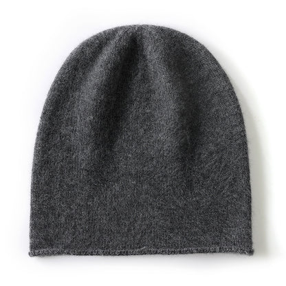 Cashmere Knitted Beanie Hat Winter Unisex Outdoor Casual Cap Solid Color Keep Warm Hedging Hat For  8