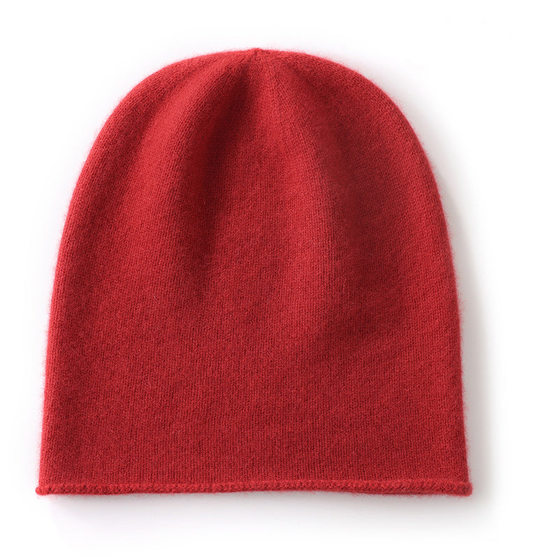 Cashmere Knitted Beanie Hat Winter Unisex Outdoor Casual Cap Solid Color Keep Warm Hedging Hat For  9