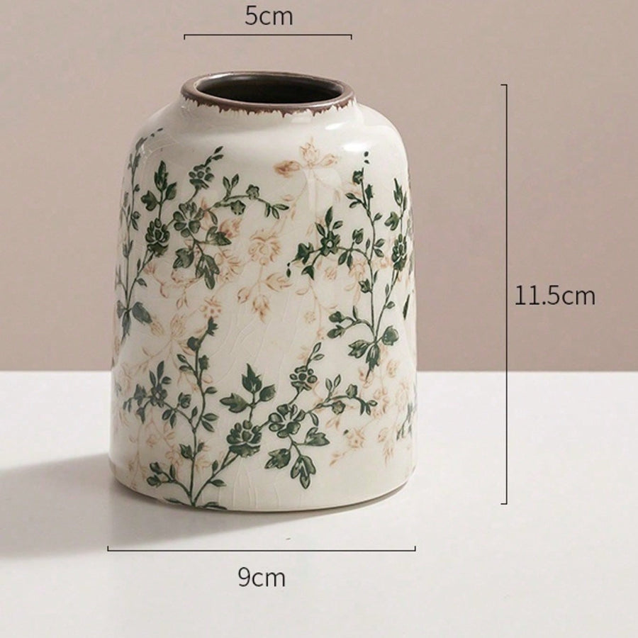 Art Ceramic Vase, Handmade Ice Crackle Vase, Home Decoration for Living Rooms and Offices, Fresh or Dry Flower