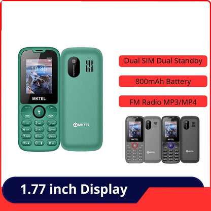 Compact Dual SIM Feature Phone with Flashlight and FM Radio