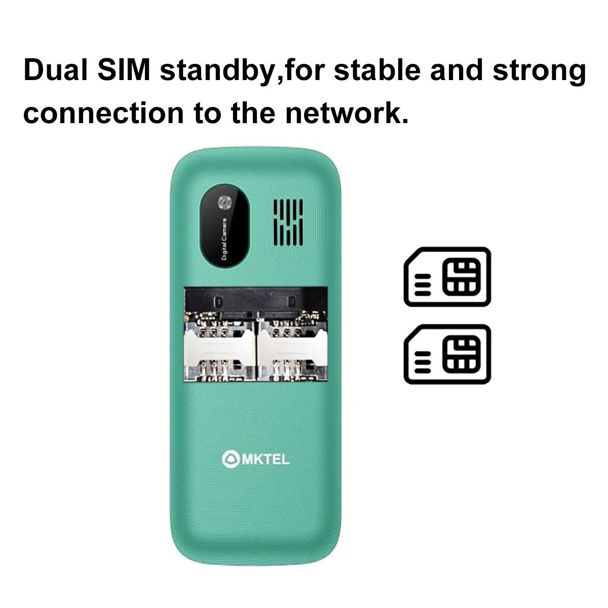 Compact Dual SIM Feature Phone With Flashlight And FM Radio 5