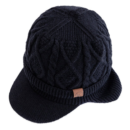Plush Fur Lined Warm Unisex Hat Outdoor Stylish Beanie Thick Knitted Ski Cap With Earflaps 4
