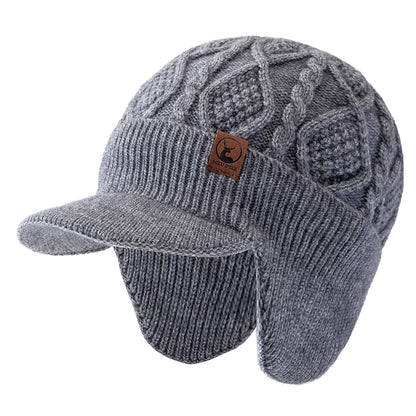 Plush Fur Lined Warm Unisex Hat Outdoor Stylish Beanie Thick Knitted Ski Cap With Earflaps 6