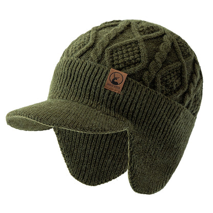 Plush Fur Lined Warm Unisex Hat Outdoor Stylish Beanie Thick Knitted Ski Cap With Earflaps 7