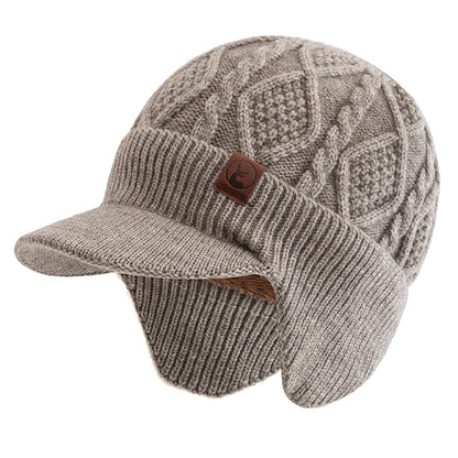 Plush Fur Lined Warm Unisex Hat Outdoor Stylish Beanie Thick Knitted Ski Cap With Earflaps 9