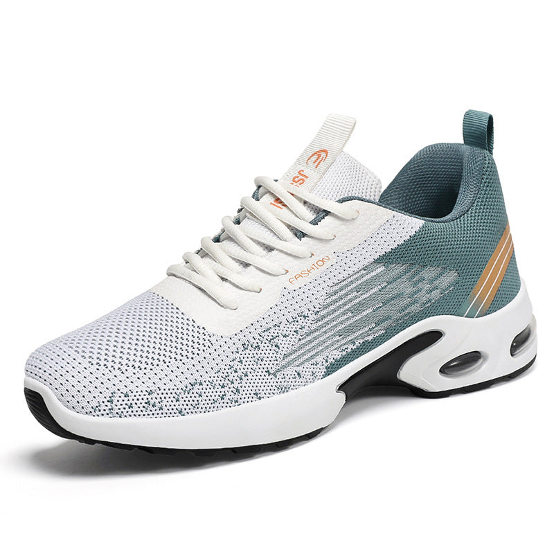 Stylish Mens Casual Shoes, Breathable Mesh, Air-Cushioned, Soft-Soled Color-Blocked Fashion Sports Sneakers