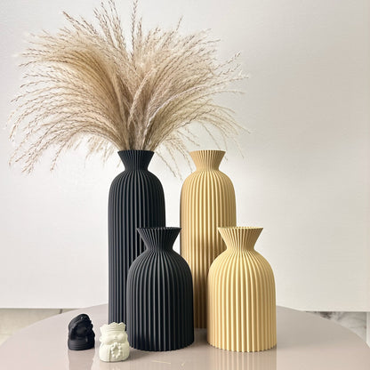 Wavy Pattern Art Dry Vase, Dried Flower Vase, Home Desktop Decoration Vase, Foyer Vase, Office Decoration