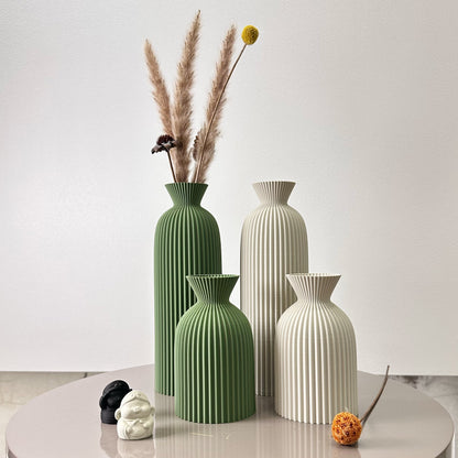 Wavy Pattern Art Dry Vase, Dried Flower Vase, Home Desktop Decoration Vase, Foyer Vase, Office Decoration