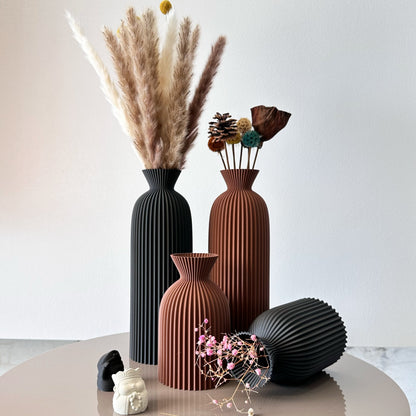 Wavy Pattern Art Dry Vase, Dried Flower Vase, Home Desktop Decoration Vase, Foyer Vase, Office Decoration