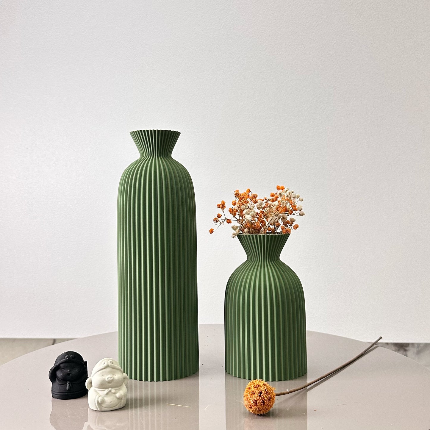 Wavy Pattern Art Dry Vase, Dried Flower Vase, Home Desktop Decoration Vase, Foyer Vase, Office Decoration