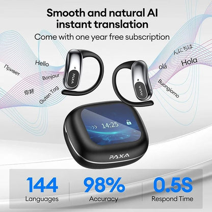 Real Time AI Translator Earbuds with 145 Language Support and Bluetooth 5.4