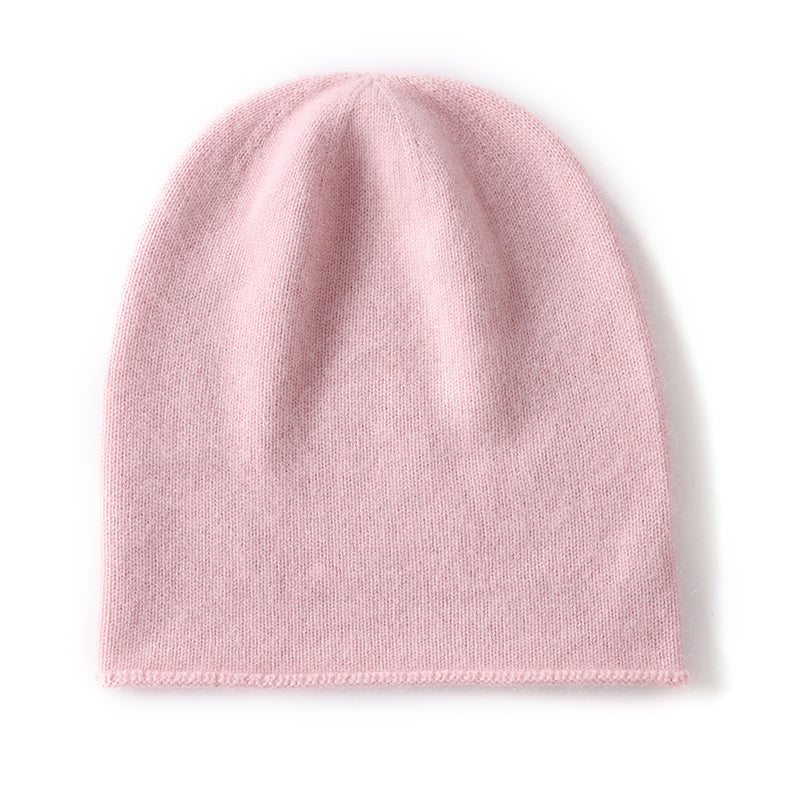Solid Color Cashmere Knitted Beanie, Winter Unisex Cashmere Hat, Outdoor Warm Hedging Cap for Men and Women