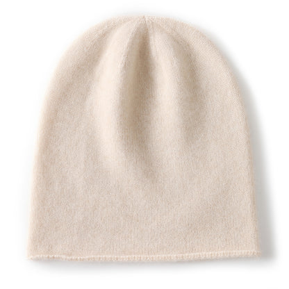 Solid Color Cashmere Knitted Beanie, Winter Unisex Cashmere Hat, Outdoor Warm Hedging Cap for Men and Women