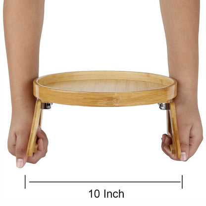 Sofa Armrest Clip On Tray, Natural Wooden Sofa Tray, Practical Sofa Tray Table for Remote Control, Coffee, Snacks,