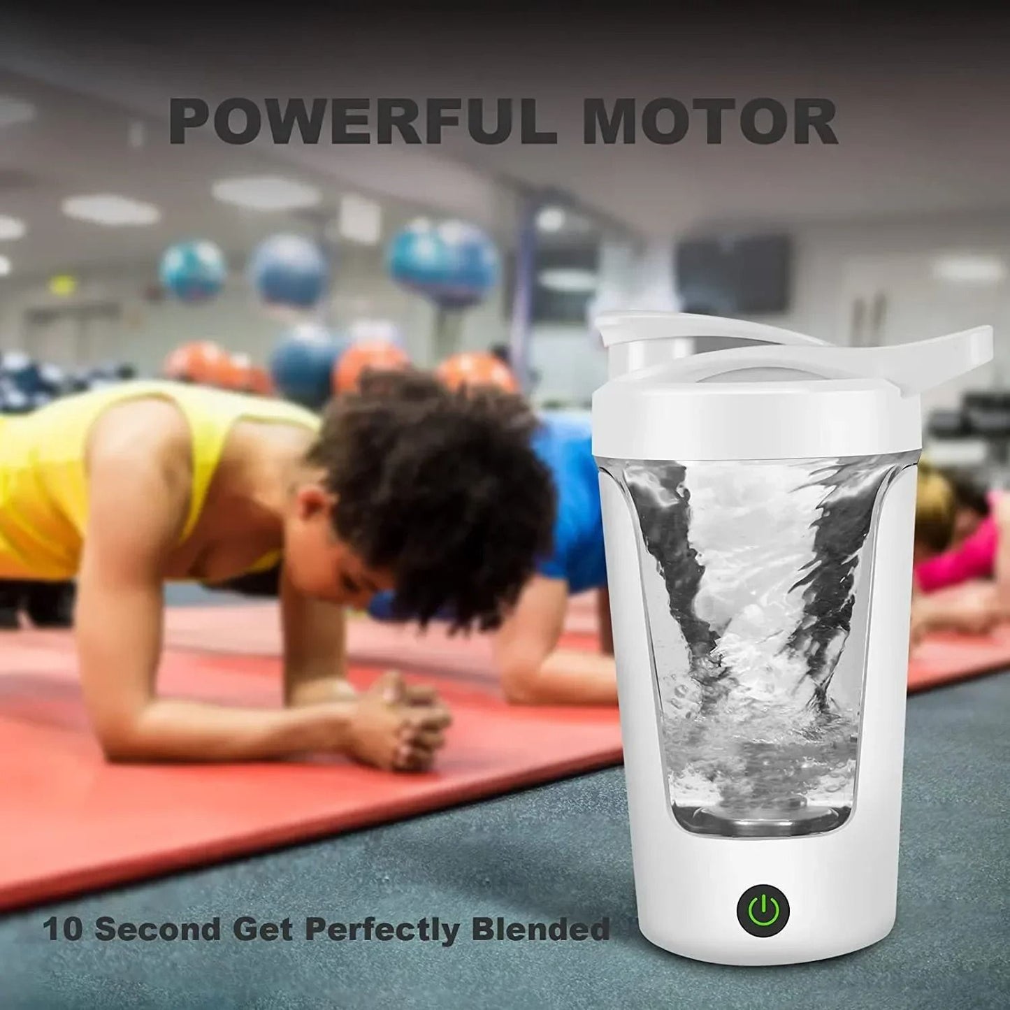 450ml Electric Protein Shaker Bottle  Portable Blender Cup For Travel Gym And Office 1