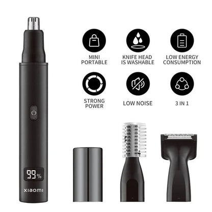 3in1 Electric Nose And Ear Hair Trimmer  Rechargeable Painless Grooming Kit For Men 5