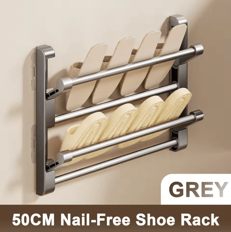 Wall Mounted Shoe Rack And Slipper Holder Organizer 5