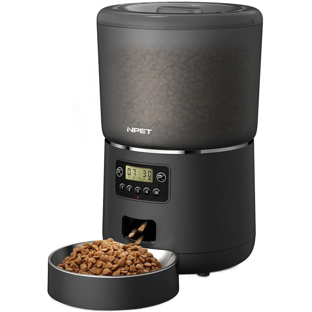 Automatic Smart Pet Feeder 4L With Stainless Steel Bowl And Custom Portion Control 1