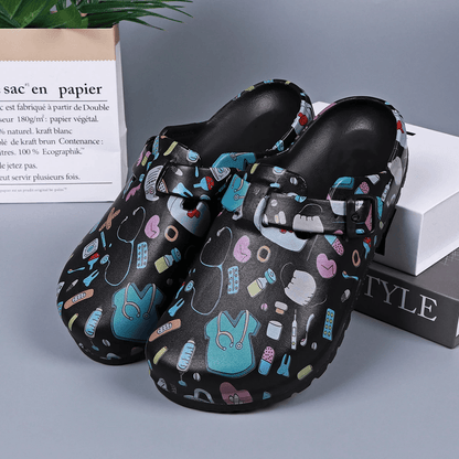 Womens Lightweight EVA Non Slip Clogs with Adjustable Strap