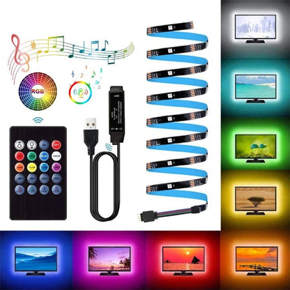 LED Strip Light USB Bluetooth Flexible RGB Tape for TV Backlight and Decoration