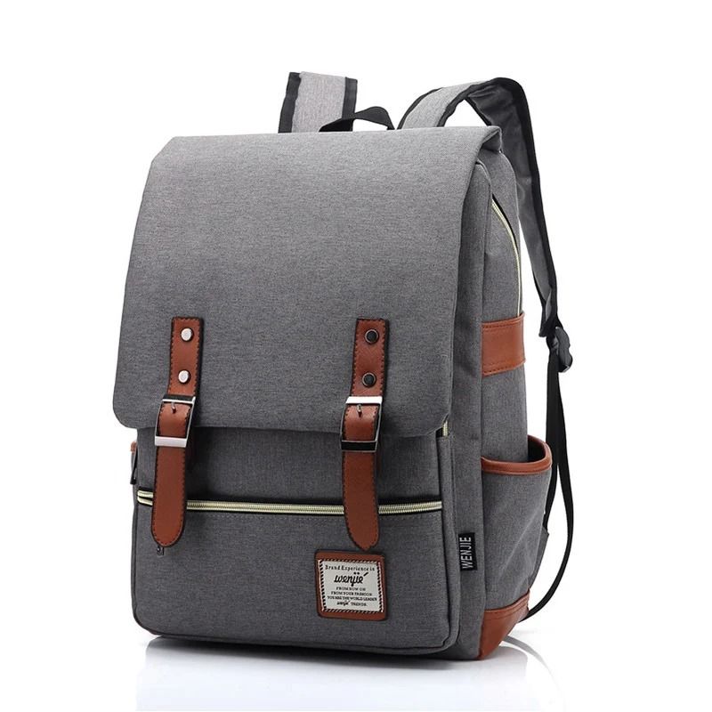 Vintage Oxford Waterproof Laptop Backpack with Large Capacity for Travel & School