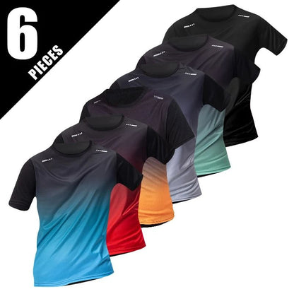 Quick Dry Gradient Sports T Shirt For Men 1