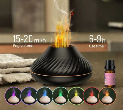Volcanic Aroma Diffuser 130 Ml USB Humidifier With Flame Night Light 1