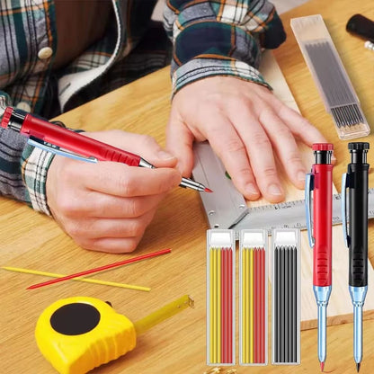 ProMark 2Piece 28 Mm Mechanical Carpenter Pencil Set With Sharpener 2