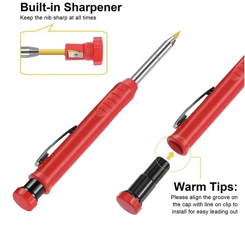 ProMark 2Piece 28 Mm Mechanical Carpenter Pencil Set With Sharpener 3