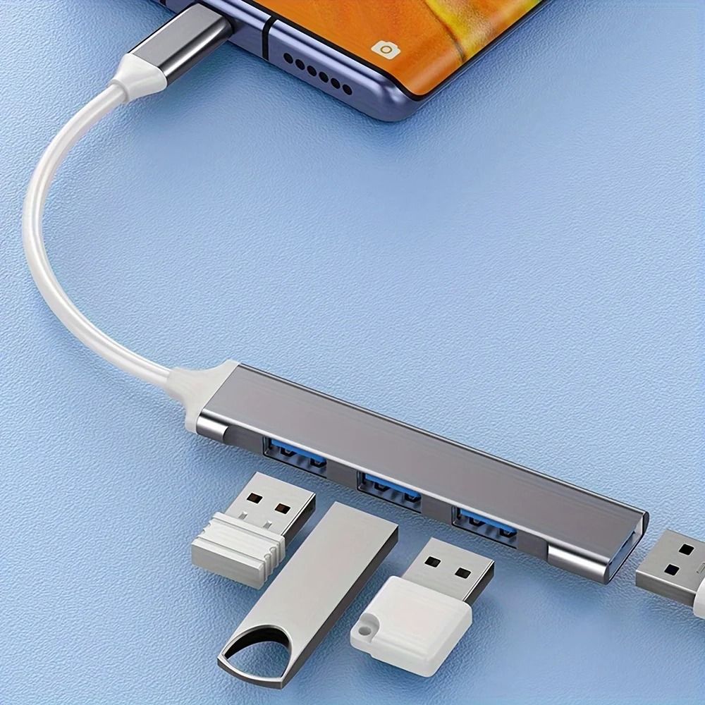 4 Port Type C USB Hub Splitter Adapter For Laptop And Computer 2