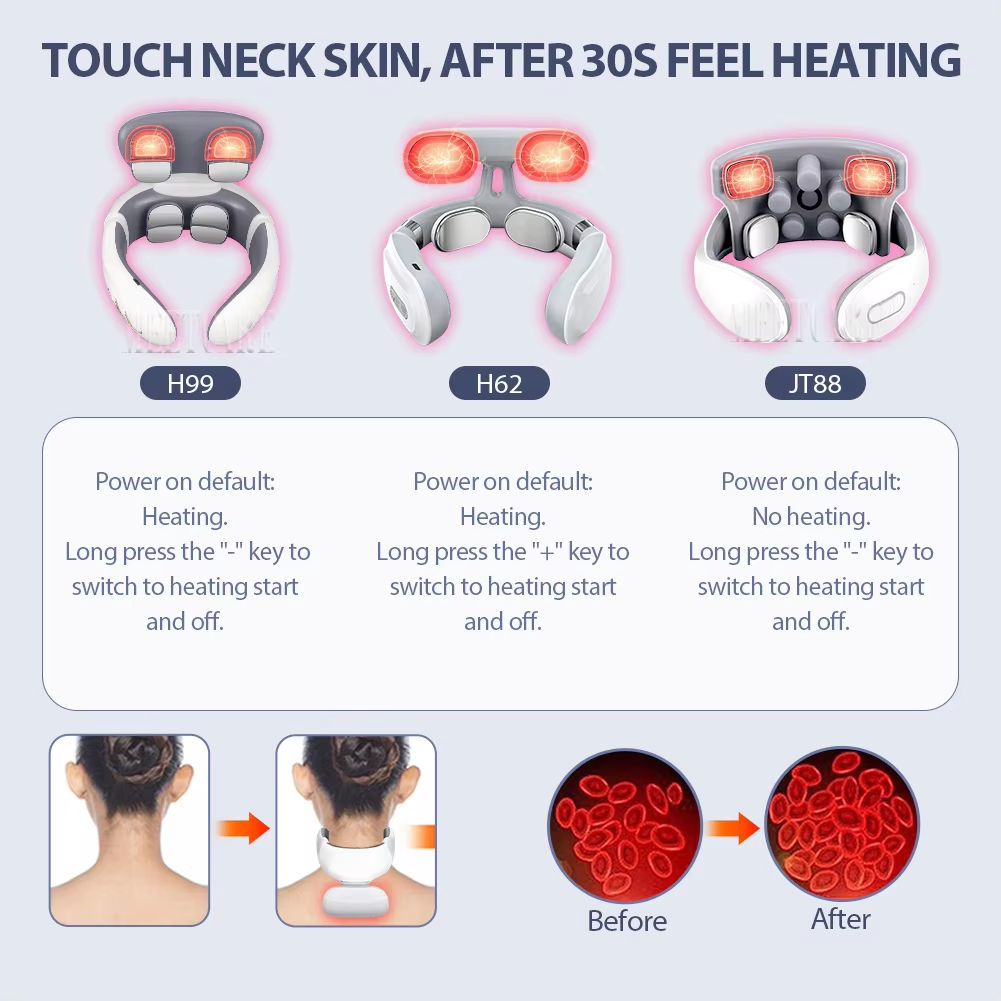 NeoFlex Smart Neck  Back Massager With Heat  TENS Pulse 2