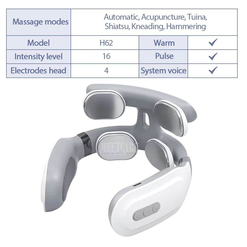 NeoFlex Smart Neck  Back Massager With Heat  TENS Pulse 7