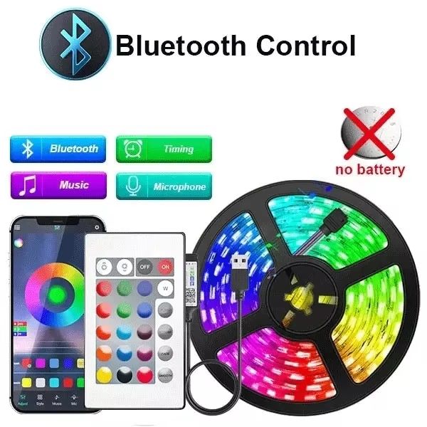 Smart RGB LED Strip Lights With Bluetooth  WiFi App Control  5V USB Powered 5050 Backlight For TV R 8