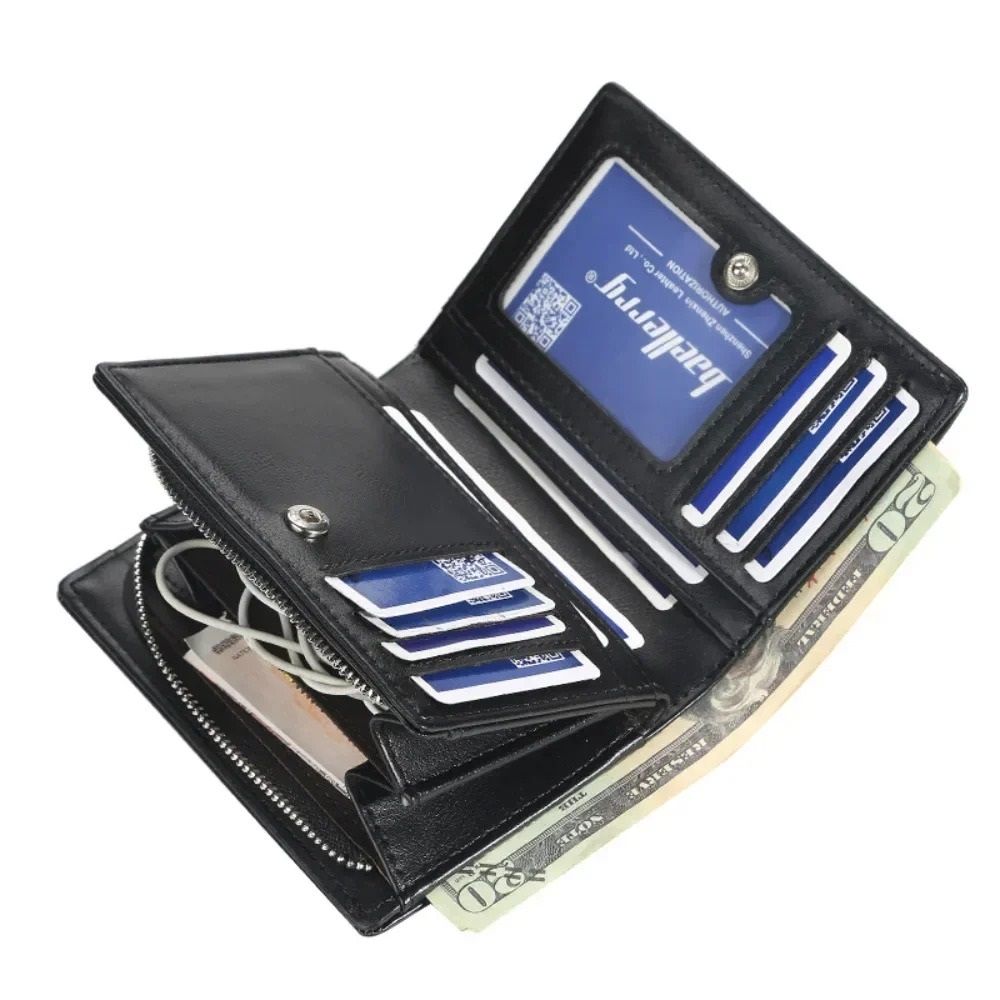 PU Leather Zipper Wallet For Men With Coin Pocket And Card Holder 2