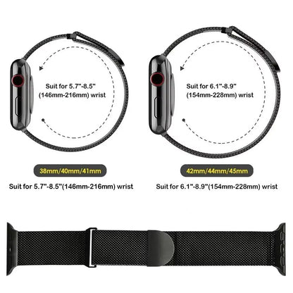 Premium Metal Milanese Loop Band For Apple Watch  Magnetic Stainless Steel Strap For Ultra Series 9 5