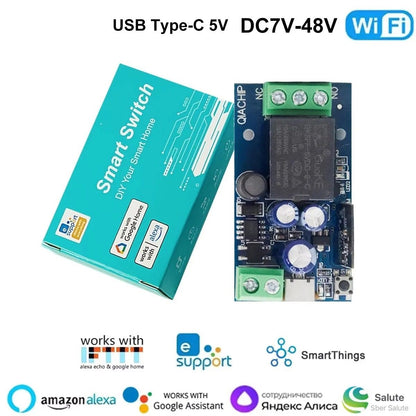 Smart WiFi Relay Switch Module with Voice and App Control