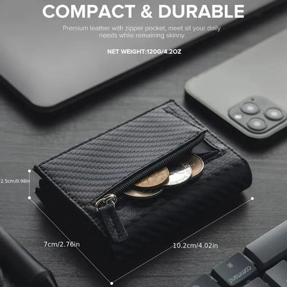 Mens Wallet With PopUp Metal Card Holder And RFID Protection 3