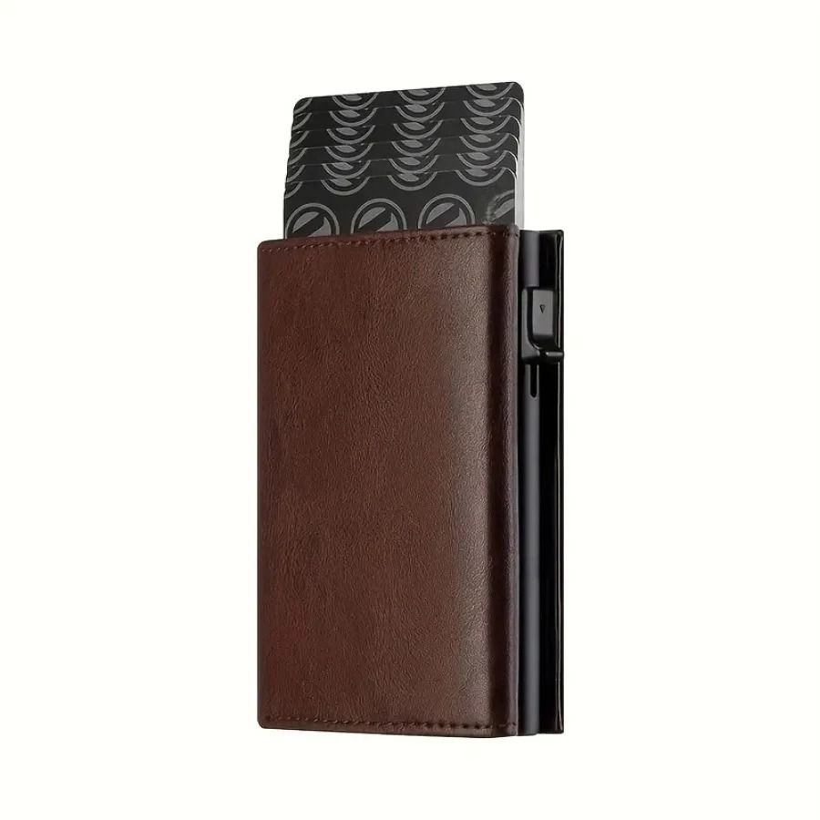 Mens Wallet With PopUp Metal Card Holder And RFID Protection 8