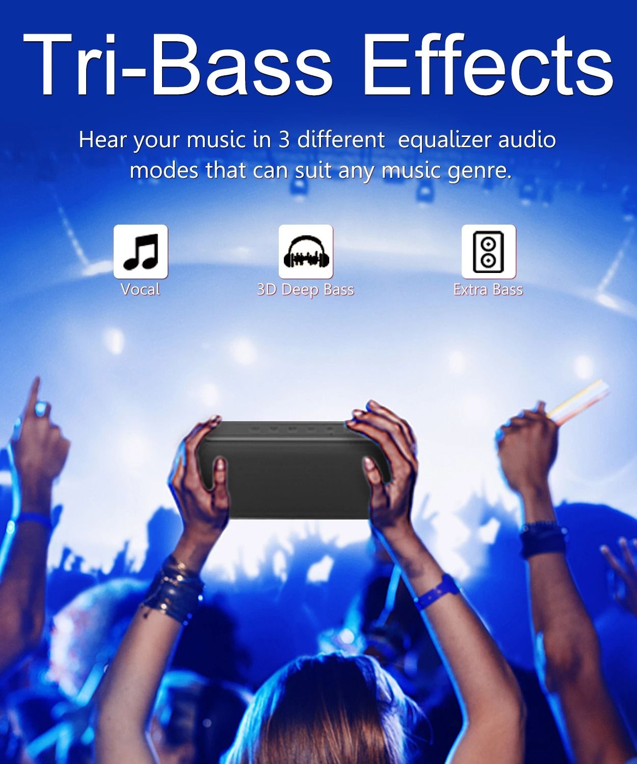 60W Portable Bluetooth Speaker With Subwoofer And Waterproof Design 4