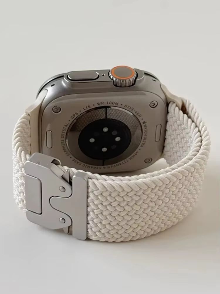 Soft Braided Solo Loop Band for Apple Watch – Stretchable Nylon Strap for Ultra, Series 10, 9, 8, SE & More