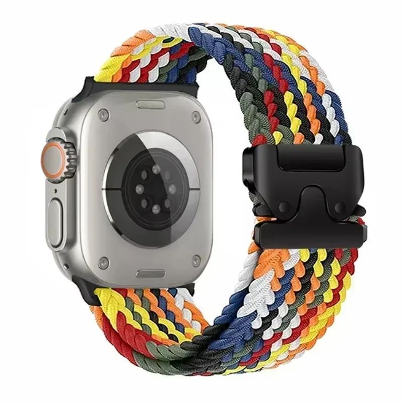Soft Braided Solo Loop Band For Apple Watch  Stretchable Nylon Strap For Ultra Series 10 9 8 SE  Mo 9